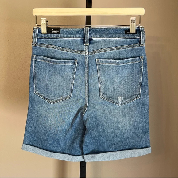 Liverpool Kristy High Rise Shorts Blue 26 NWT Modest Beach Summer Coastal Casual - Picture 3 of 4